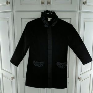 KC Parker girls velvet black coat